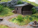 Die Blockhütte im Minidiorama.